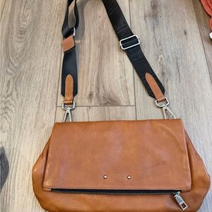 PRUNE Tan Leather Crossbody Bag